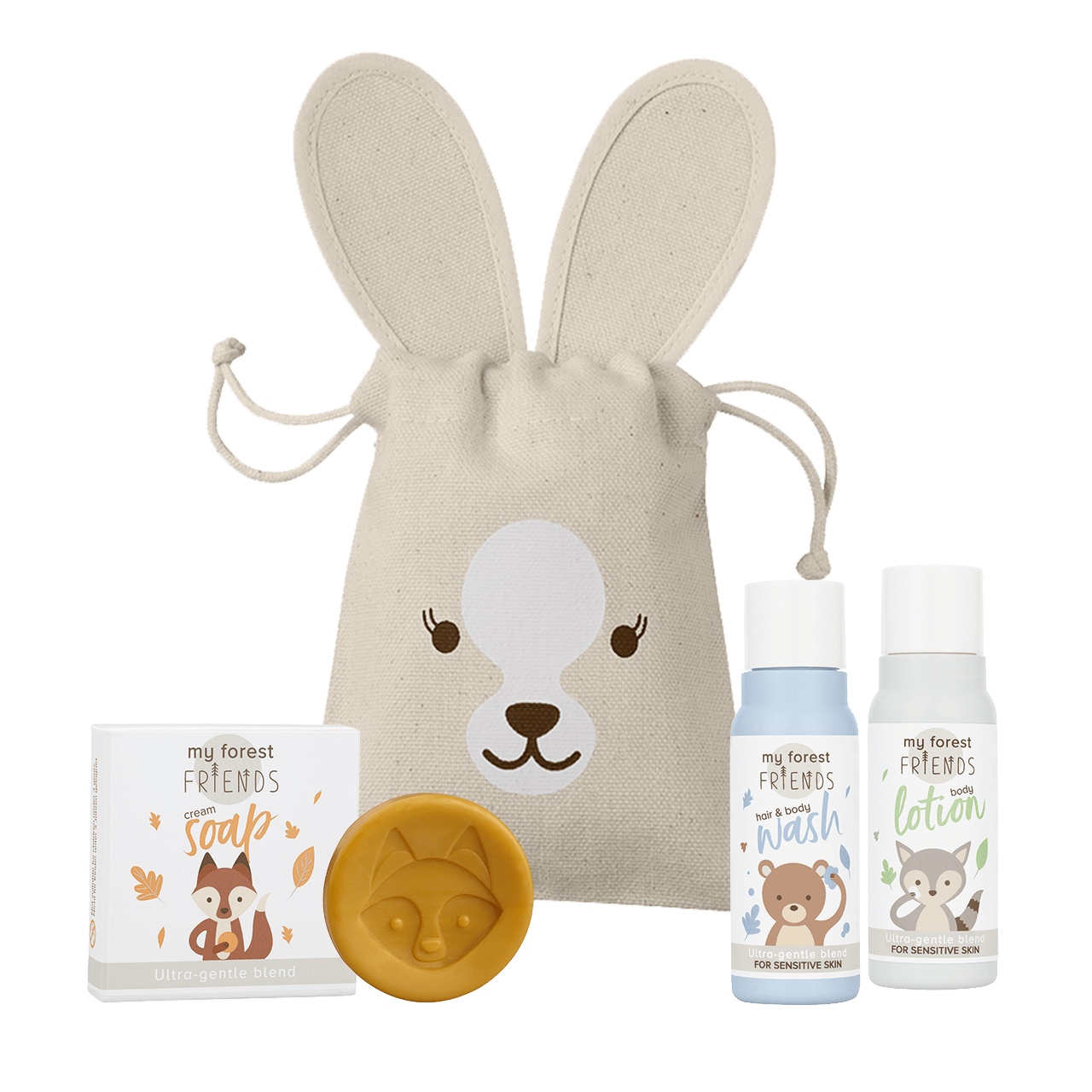 mijn bosvrienden verzorgingsset my forest Friends verzorgingsset voor kinderen in een canvas tas